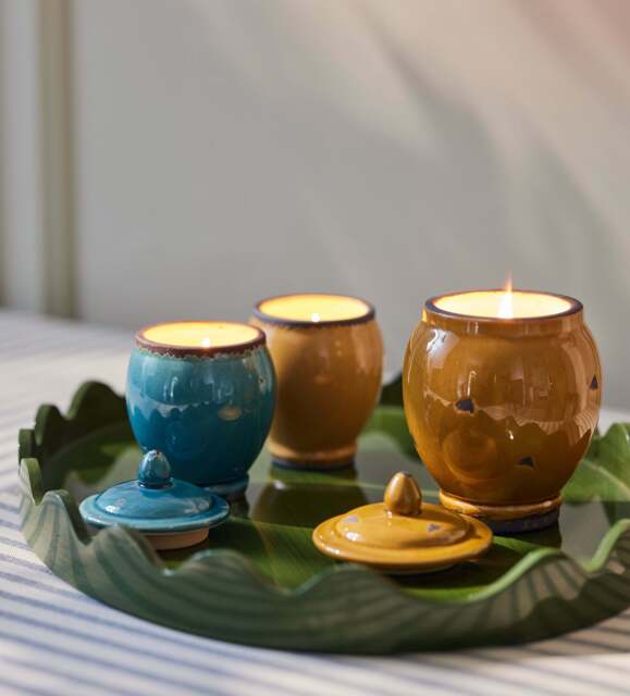 OKA, Silk Road Candle 365g - The Odyssey Collection - Aruba Blue, Fragrance Candle - image 1