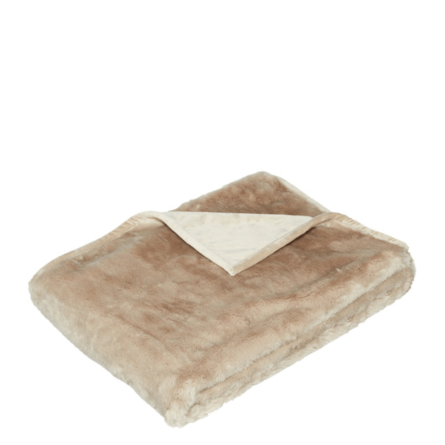 OKA, Faux Fur Throw - Seal Gray, Throws, Faux Fur