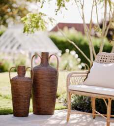 OKA, Rousham Short Vase - Antique Brown, Vase