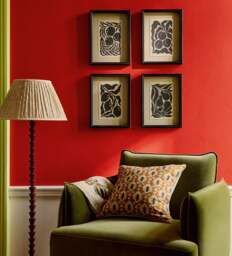 OKA, Merian Embroidered Linen Lampshade 45cm - Natural, Lampshade - thumbnail 1