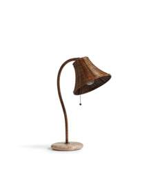 OKA, Sikao Rattan Arc Table Lamp Base - Antique Brown, Table Lamp - thumbnail 2