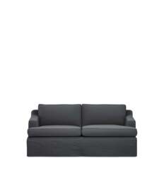 OKA, COVER ONLY - Beale Clever Linen Loose Cover for 2-Seater Sofa - Anthracite, MTO Sofa Loose Cover - thumbnail 1