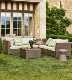 OKA, Humphry Corner Set and Coffee Table - Bark, Garden Furniture Set - thumbnail 1