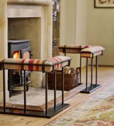 OKA, George Berenson Kilim Rug Fire Fenders Pair - Multi, Fire Screen