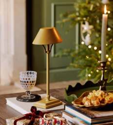 OKA, Mini Grisewood Wireless Table Lamp and Shade - Indian Yellow, Table Lamp - thumbnail 1