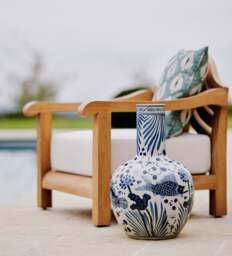 OKA, Large Zhoushan Vase - Blue/White, Vase - thumbnail 1