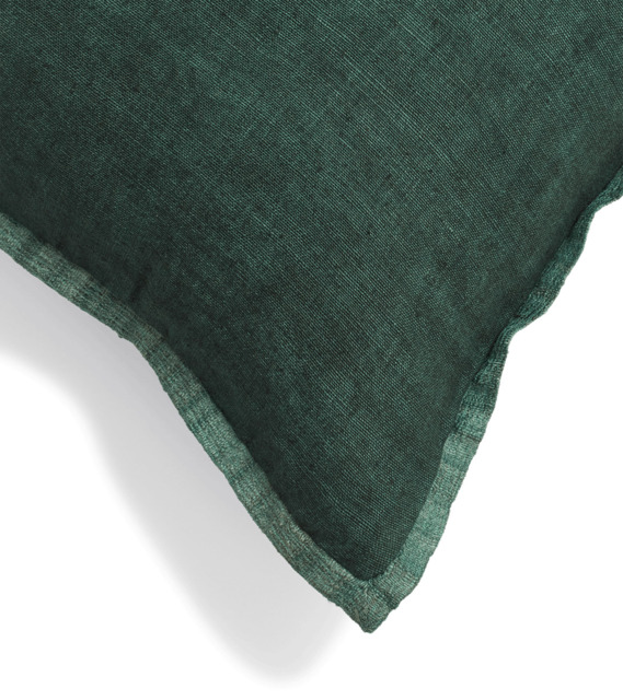OKA, Archibald Cushion Cover - Dark Teal, Cushion Covers, Linen
