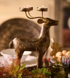 OKA, Charborough Tealight Holder - Rubbed Bronze, Candle Holder - thumbnail 2
