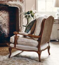 OKA, Chantal French-Style Linen Armchair - Natural, Armchair - thumbnail 1