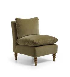 OKA, Rosina Velvet Slipper Chair - Lichen, Armchair - thumbnail 2
