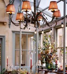 OKA, Saras Chandelier - Verdigris, Ceiling Light