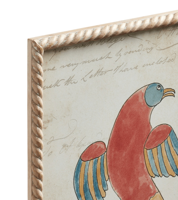 OKA, Set of Four Framed Carara Bird Prints - Multi, Wall Art, Firwood