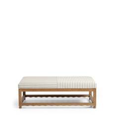 OKA, Kerensa Linen Ottoman - Burnt Oak/Sapphire, Ottoman - thumbnail 2