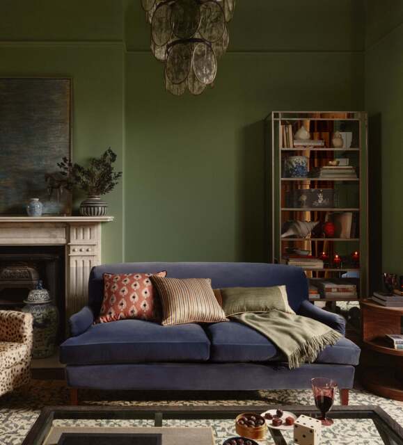 OKA, Coleridge Velvet 3-Seater Sofa - Sapphire, Sofa - image 1