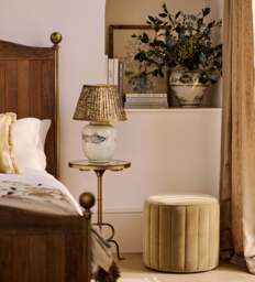 OKA, Santorelli Velvet Ottoman - Lichen, Ottoman - thumbnail 1