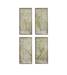 OKA, Hokkaido Wall Art Panels - Set of Four - Distressed Green, Wall Art - thumbnail 2