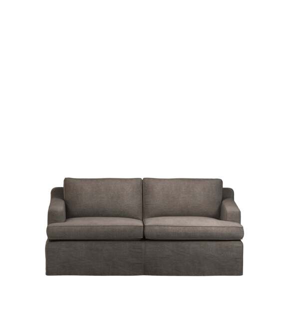 OKA, COVER ONLY - Beale Stonewash Linen Loose Cover for 2-Seater Sofa - Walnut, MTO Sofa Loose Cover - image 1