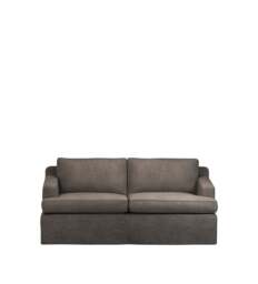 OKA, COVER ONLY - Beale Stonewash Linen Loose Cover for 2-Seater Sofa - Walnut, MTO Sofa Loose Cover