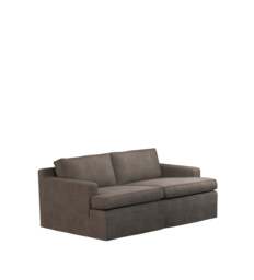 OKA, COVER ONLY - Beale Stonewash Linen Loose Cover for 2-Seater Sofa - Walnut, MTO Sofa Loose Cover - thumbnail 2