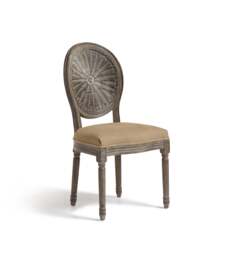 OKA, Washakie Linen Dining Chair - Wild Oats Wide Herringbone, Dining Chair - thumbnail 2