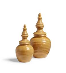 OKA, Adorno Lidded Objet Pair - Mustard, Vase - thumbnail 2