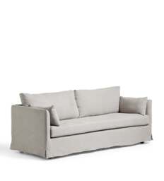 OKA, Solatium Linen 3 Seater Sofa - Silver Grey, Sofa - thumbnail 2