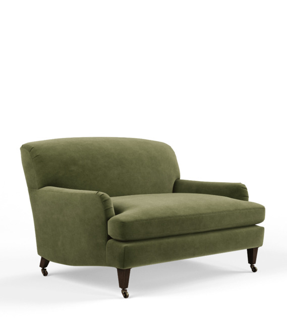 OKA, Coleridge 2-Seater Sofa with Fixed Cover - Spruce, Sofas, Velvet