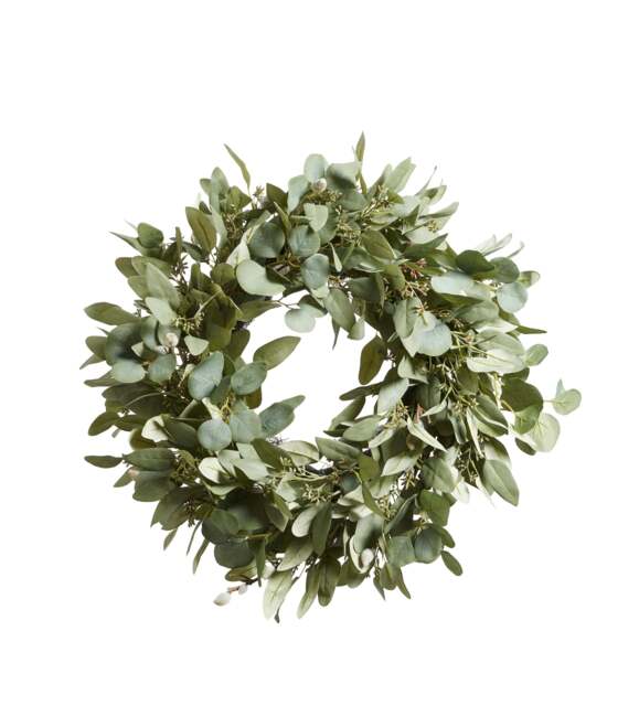 OKA, Faux Eucalyptus Wreath - Pale Green, Wreath - image 1