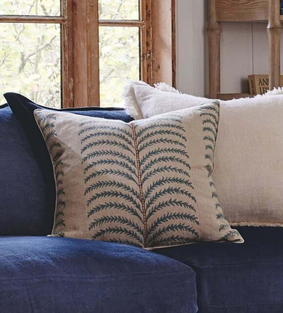 OKA, Areca Cushion Cover - Seafoam/Dirty Orange, Cushion Cover - image 1