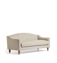 OKA, Pippo Stripe Linen 3-Seater Sofa - Sapphire, Sofa - thumbnail 2