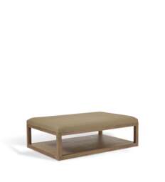 OKA, Glin Linen Ottoman - Wild Oats Wide Herringbone, Ottoman - thumbnail 2
