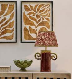 OKA, Rocaille Table Lamp Base - Red, Table Lamp