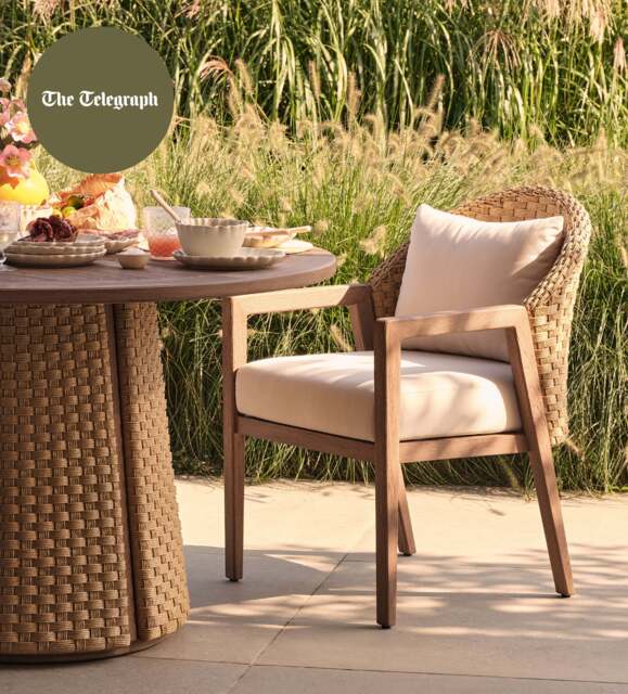 OKA, Shorwell Garden Dining Chair - Natural Teak, Garden Seating - image 1