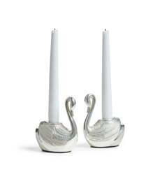 OKA, Cygne Candle Holders Pair - Silver, Candle Holder - thumbnail 2