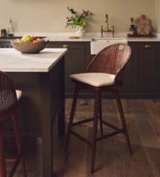 OKA, Panela Rattan Bar Stool - Chestnut, Bar Stool