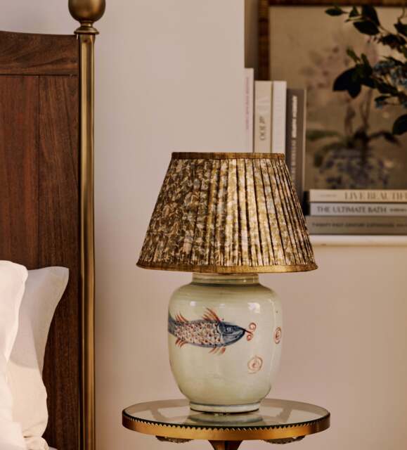 OKA, Eirys Lampshade 35cm - Dark Seafoam/Hemp, Lampshade - image 1