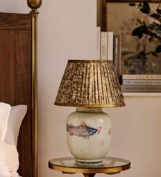 OKA, Eirys Lampshade 35cm - Dark Seafoam/Hemp, Lampshade - thumbnail 1