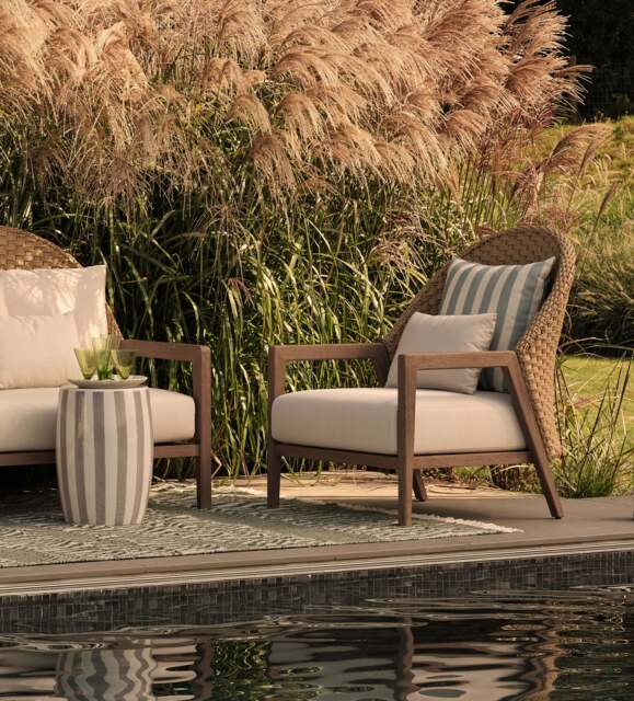 OKA, Shorwell Garden Armchair - Natural Teak, Garden Seating - image 1