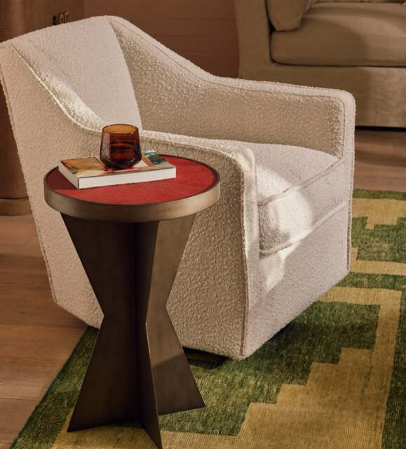 OKA, George Bouclé Swivel Armchair - Almond, Armchair - image 1