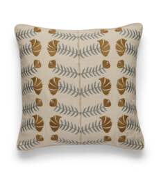 OKA, Highweald Cushion Cover - Ochre/Seafoam, Cushion Cover - thumbnail 2