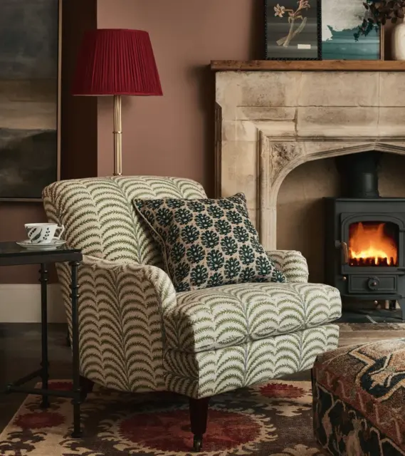 OKA, Coleridge Armchair - Areca Putting Green, Armchairs, Linen