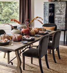 OKA, Stafford Velvet Dining Chair - Charcoal, Dining Chair