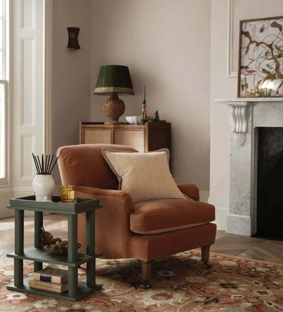 OKA, Coleridge Velvet Armchair - Apricot, Armchair - image 1