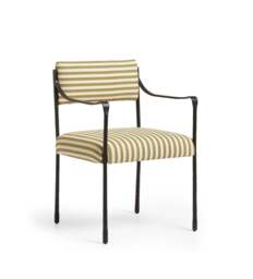 OKA, Abellona Upholstered Dining Chair - Olive Stripe, Dining Chair - thumbnail 2