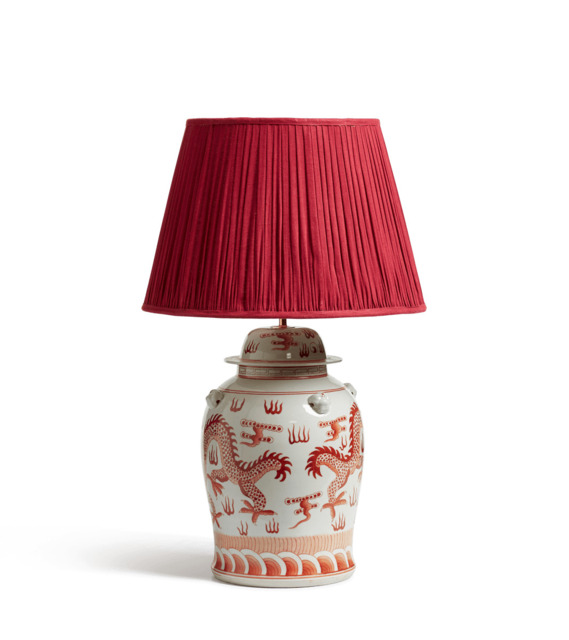OKA, Okin Table Lamp - Coral, Table Lamps, Ceramic/Metal/Plastic