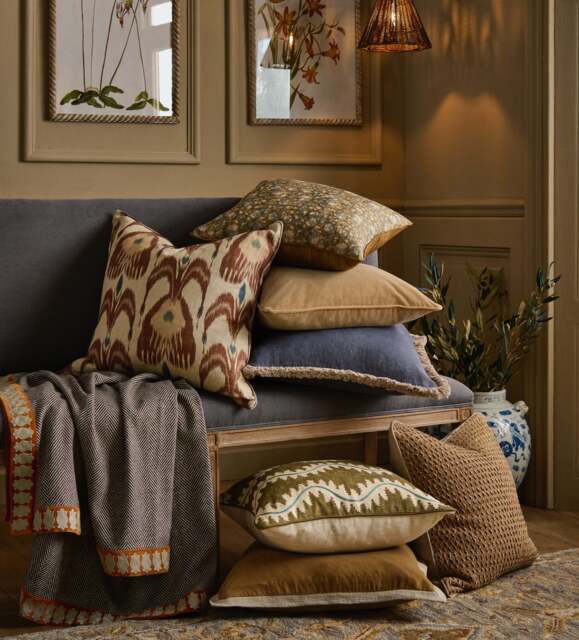 OKA, Pattiyan Cushion Cover - Dark Seafoam/Hemp, Cushion Cover - image 1