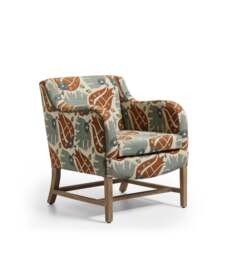OKA, Nomeko Hidaya Linen Armchair - Blood Orange/Blue, Armchair - thumbnail 2
