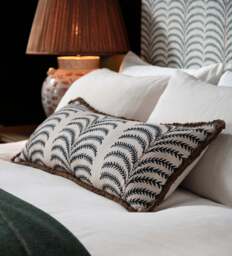 OKA, Areca Bolster Cushion Cover - Air Force Blue, Cushion Cover
