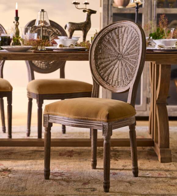 OKA, Washakie Velvet Dining Chair - Fawn Velvet, Dining Chair - image 1
