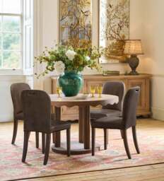OKA, Stafford Leather Dining Chair - Aged Truffle - Set of Four, BAO Bundle - thumbnail 2